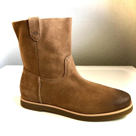 UGG Josefene Suede Ankle Boots Chestnut Brown 9 NWOT - Picture 1 of 9